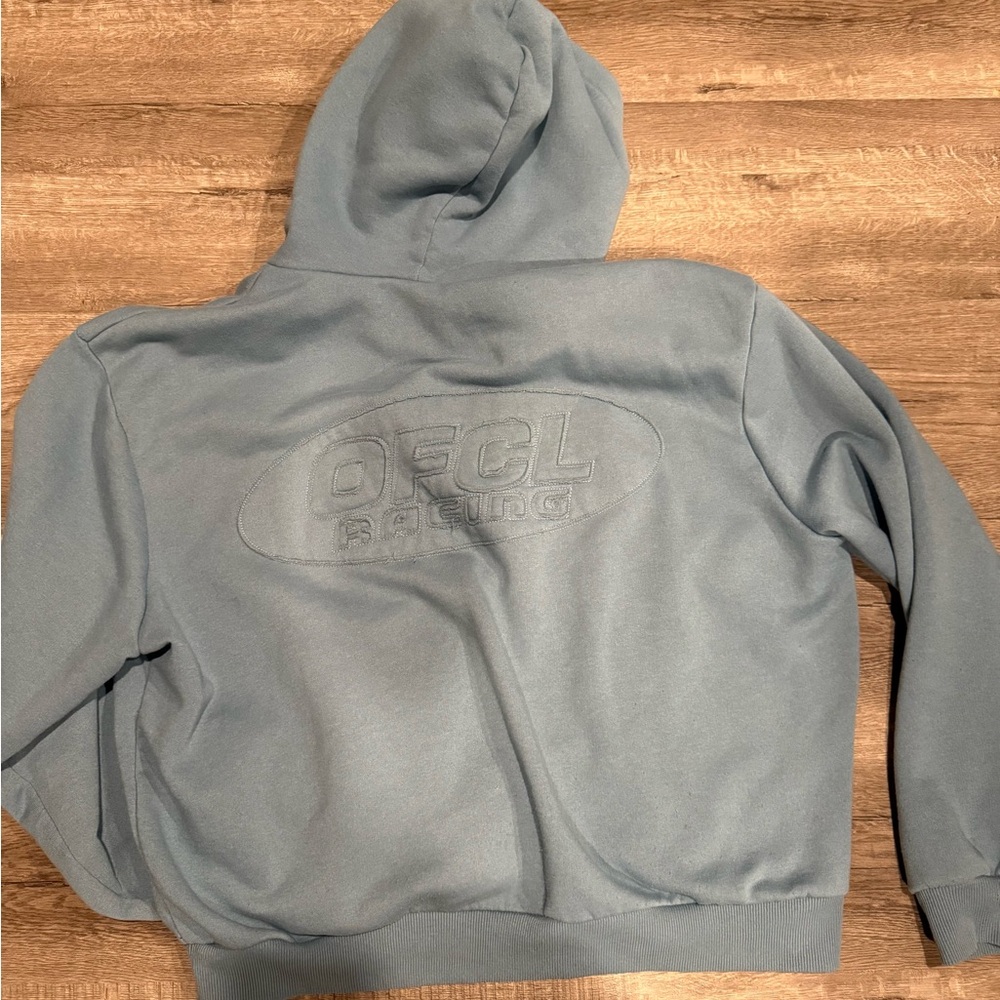 Blue Hooded Sweatshirt